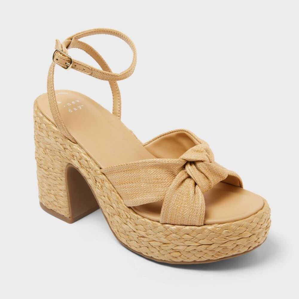 A New Day - Women’s Nisha Heels with Memory Foam Insole - A Ne Natural